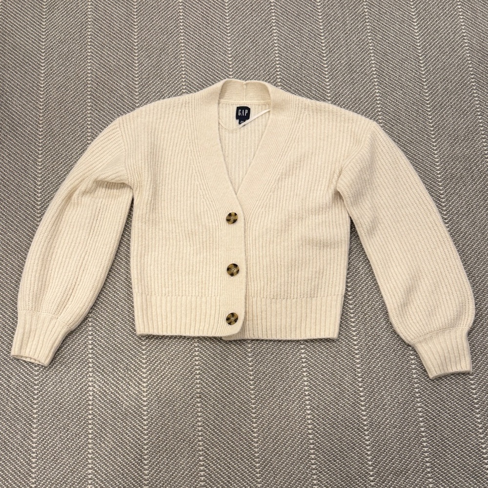 GAP Women's Cream Button Cardigan
